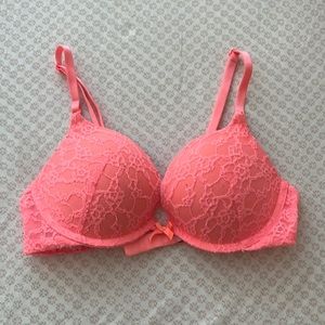 Pink push up bra